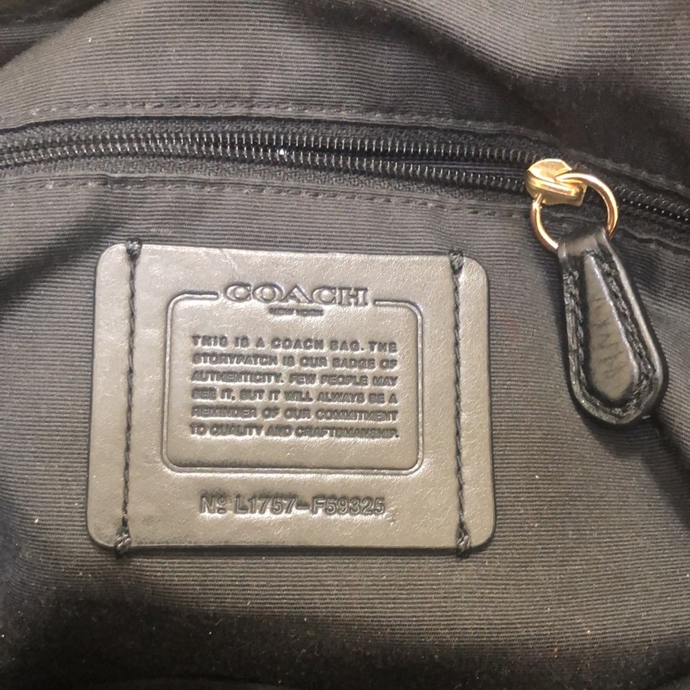 Black leather coach bag - Picture 5 of 5